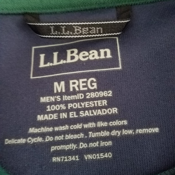 NWOT L.L BEAN 280962 Green Fleece Pullover Sweater Sz M - Picture 5 of 5
